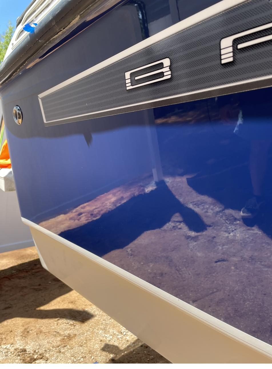 Bayliner bow — mirror finish